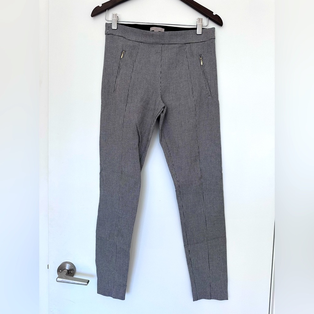 Skinny pant stretch dog tooth pattern